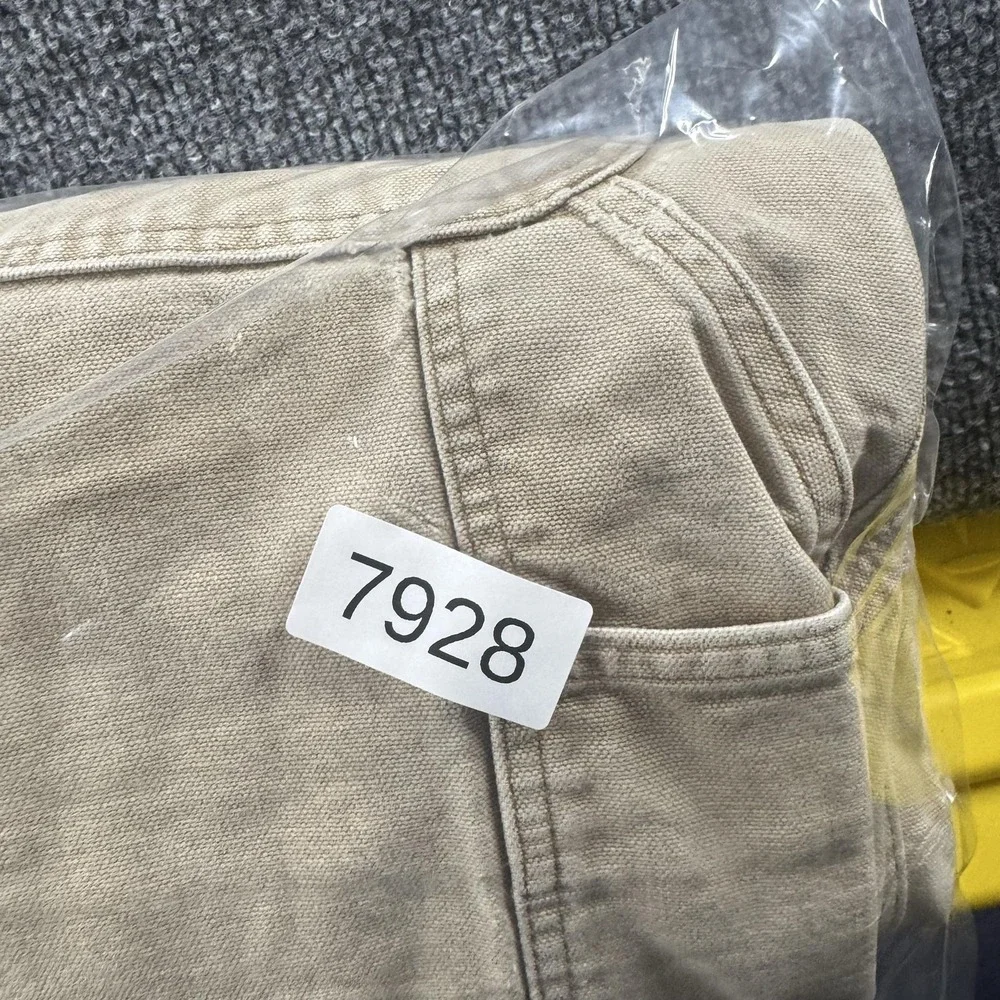 Carhartt Pants Mens 36x32 Beige Canvas Carpenter Utility Workwear Faded Vtg Y2K
